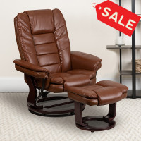 Flash Furniture BT-7818-VIN-GG Vintage Leather Recliner in Brown